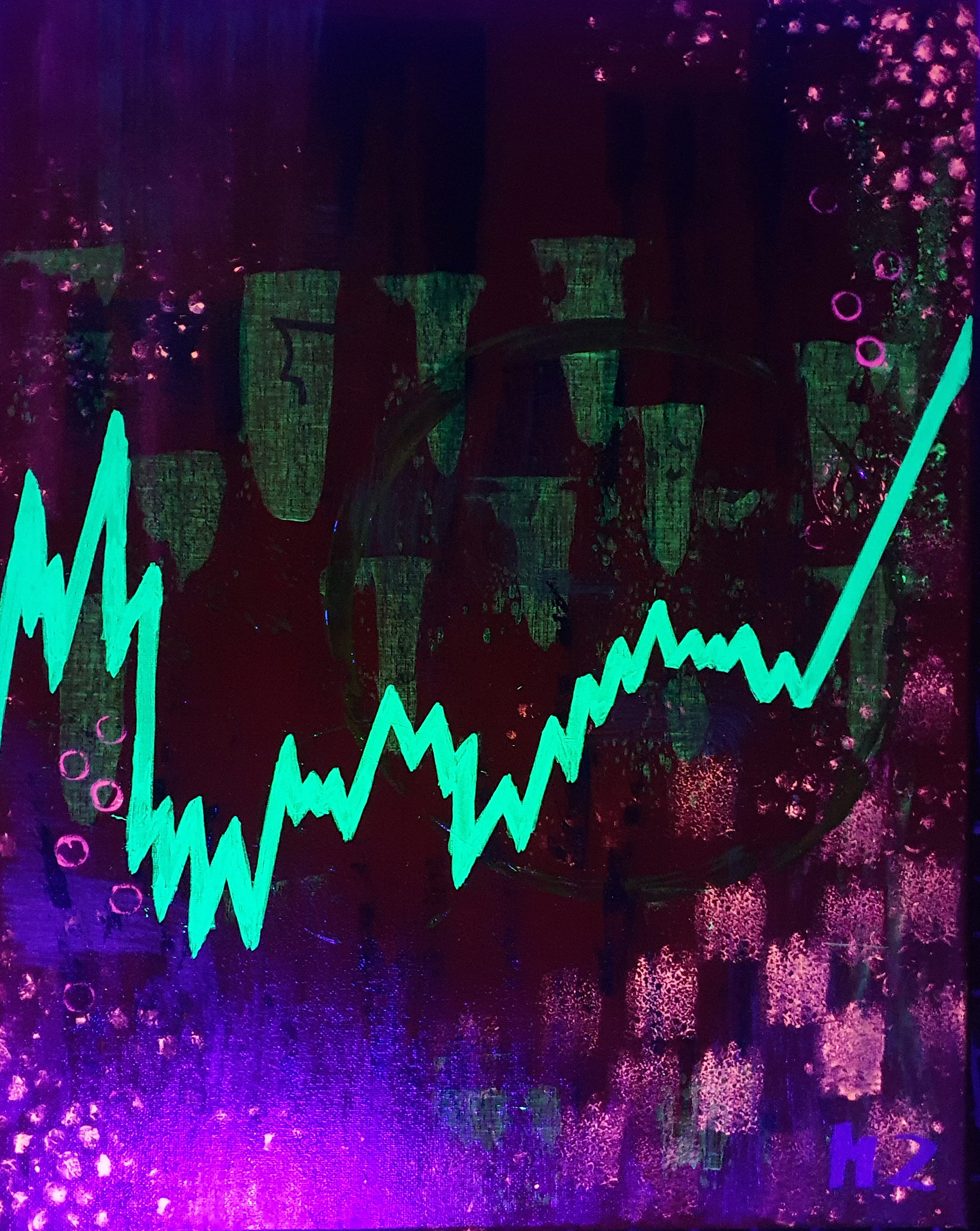 Red UV painting